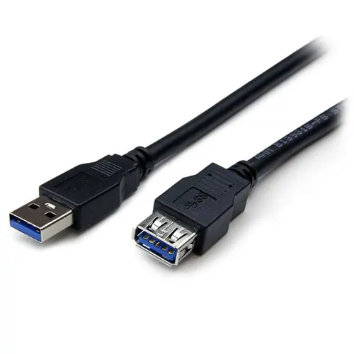 StarTech.com USB3SEXT2MBK kabel USB USB 3.2 Gen 1 (3.1 Gen 1) 2 m USB A 5 Gbit/s Czarny