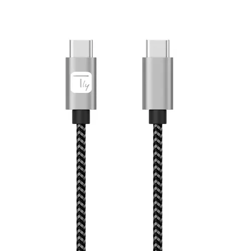 Techly ICOC MU2CC-010-AL kabel USB USB 2.0 1 m USB C 0,48 Gbit/s Szary, Czarny