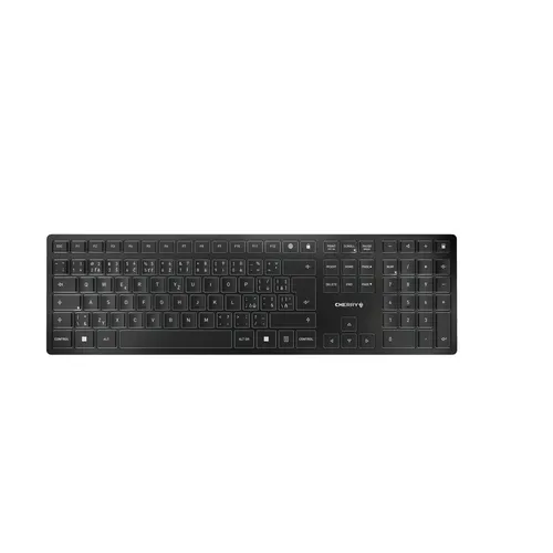 CHERRY KW 9100 SLIM klawiatura Uniwersalne RF Wireless + Bluetooth Czarny, układ czesko-słowacki