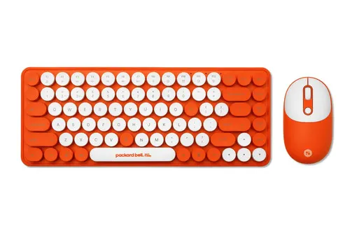 Acer DotCombo klawiatura Dołączona myszka Uniwersalne RF Wireless + Bluetooth QWERTY US English Pomarańczowy, Biały