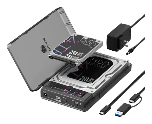ICY BOX IB-3882MSCL-CU31 Obudowa HDD/SSD Czarny M.2/2.5"/3.5"