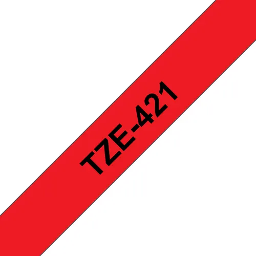 Brother TZE-421 taśmy do etykietowania Czarny na czerwonym