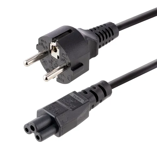StarTech.com 753E-3M-POWER-LEAD kabel zasilające Czarny CEE7/7 C5 panel