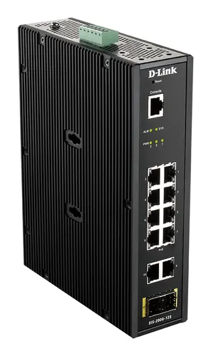 D-Link DIS-200G-12S przełącznik sieciowy Zarządzany L2 Gigabit Ethernet (10/100/1000) Czarny