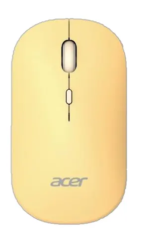 Acer AMR130 myszka Uniwersalne Oburęczny RF Wireless + Bluetooth 1600 DPI, żółta