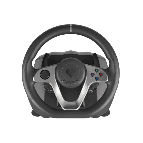 GENESIS Seaborg 400 Czarny, Srebrny USB Kierownica + pedały Nintendo Switch, PC, PlayStation 4, Playstation 3, Xbox 360, Xbox One, Xbox One S, Xbox One X