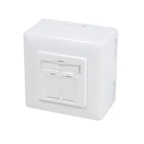 LogiLink NP0039A gniazdko elektryczne RJ-45 Metaliczny, Biały