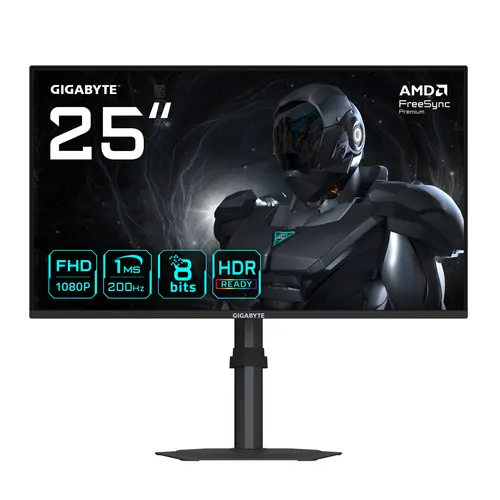 GIGABYTE G25F2 monitor komputerowy 62,2 cm (24.5") 1920 x 1080 px Full HD LED Czarny