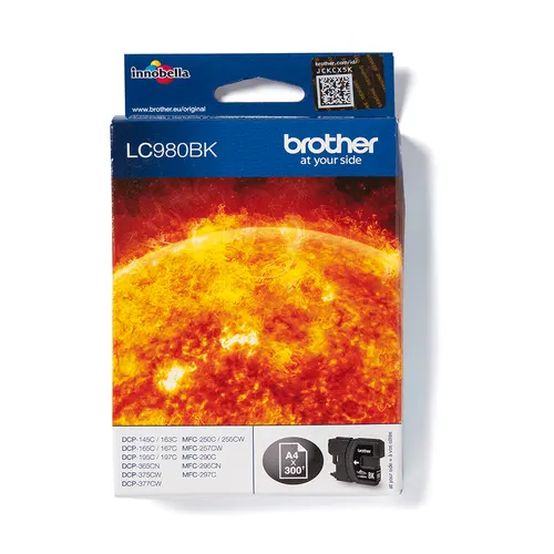 Brother LC980BK nabój z tuszem 1 szt. Oryginalny Czarny