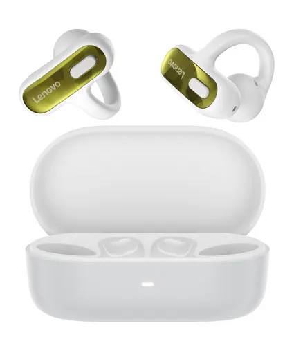Lenovo X500 Zestaw słuchawkowy True Wireless Stereo (TWS) Nauszne klipsy, Otwarty na ucho Business/Everyday USB Type-C Bluetooth Biały