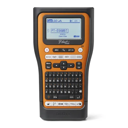 Brother PT-E560BTVP drukarka etykiet Termotransferowy 180 x 180 DPI 20 mm/s Przewodowy i Bezprzewodowy HSE/TZe Bluetooth QWERTY (PTE560BTVPRG1)