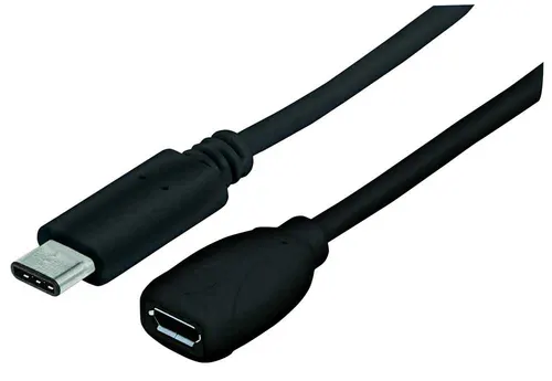 Manhattan 353335 kabel USB USB 2.0 0,15 m Micro-USB B USB C 0,48 Gbit/s Czarny