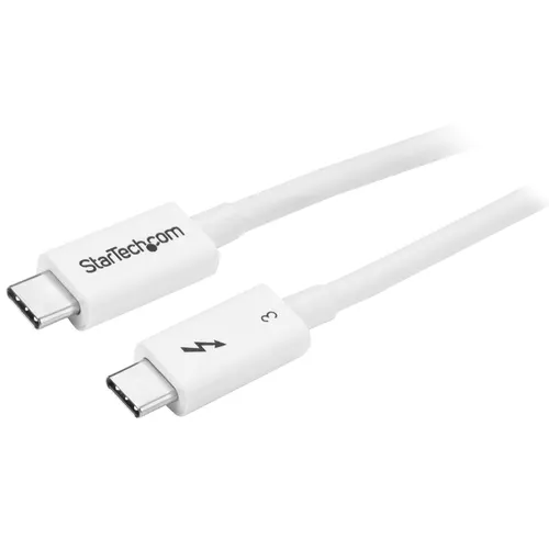 StarTech.com TBLT34MM50CW kabel Thunderbolt 0,5 m 40 Gbit/s Biały