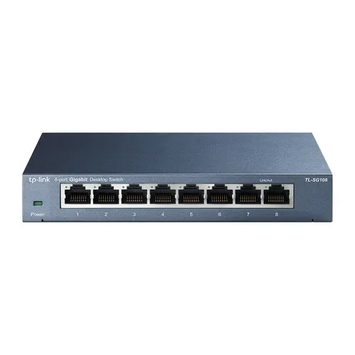 TP-Link TL-SG108 Nie zarządzany Gigabit Ethernet (10/100/1000) Czarny (TL-SG108 V8)