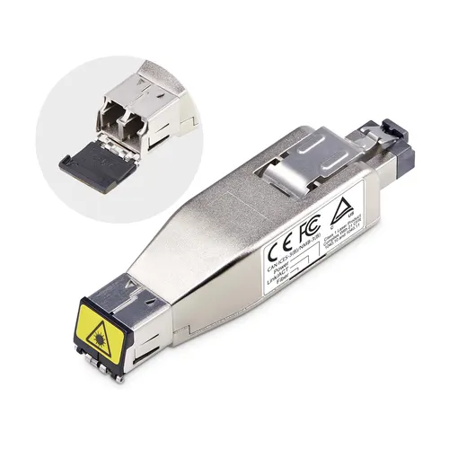 StarTech.com D01ML55P-FIBER-MEDIA konwerter sieciowy 1000 Mbit/s 1310 nm Multifunkcyjny, Pojedynczy Srebrny