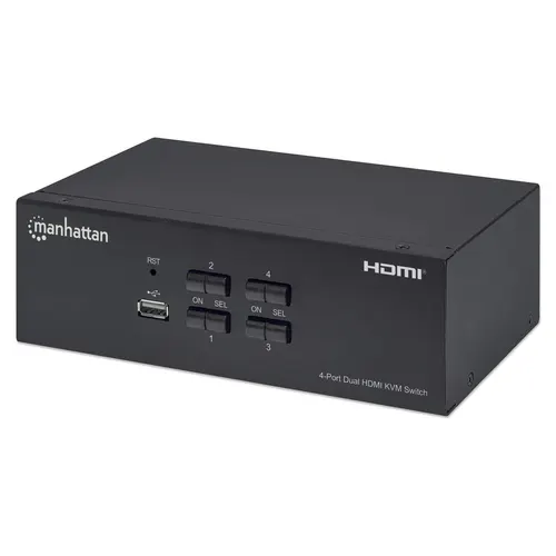 Manhattan 153539 przełącznik KVM Czarny