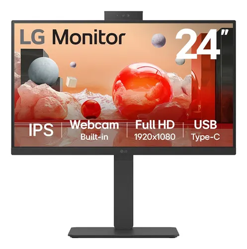 LG 24BA850-B monitor komputerowy 60,5 cm (23.8") 1920 x 1080 px Full HD Czarny