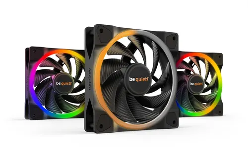 be quiet! Light Wings, 120mm PWM Triple Pack high-speed Obudowa komputera Wentylator 12 cm Czarny 3 szt.