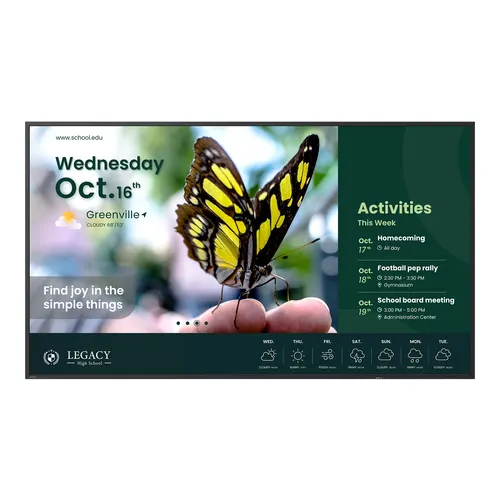BenQ ST6504 Płaski panel Digital Signage 165,1 cm (65") LCD 350 cd/m² 4K Ultra HD Czarny Procesor wbudowany Android 18/7