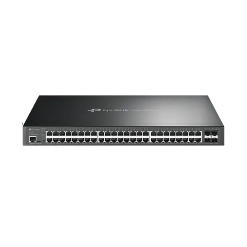 TP-Link Omada SG3452XP przełącznik sieciowy Zarządzany L2+ Gigabit Ethernet (10/100/1000) Obsługa PoE 1U Czarny, z PoE+
