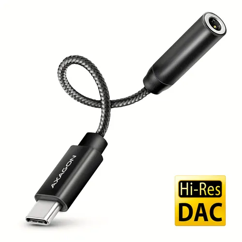 Axagon ADA-HC kabel audio 0,1 m 3.5mm USB Type-C Czarny