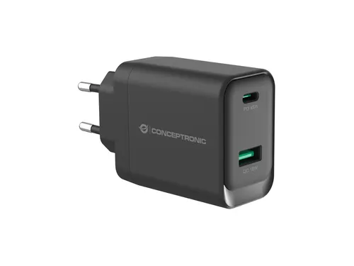Conceptronic ALTHEA20B45 ładowarka do urządzeń przenośnych Uniwersalne Czarny Prąd przemienny Szybkie ładowanie Wewnętrzna
