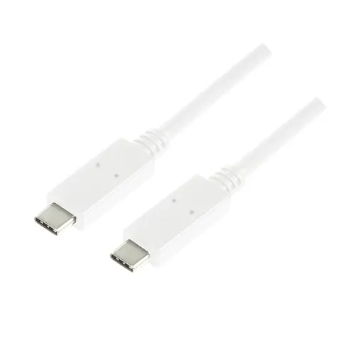 LogiLink CU0131 kabel USB USB 3.2 Gen 2 (3.1 Gen 2) 1 m USB C 10 Gbit/s Biały