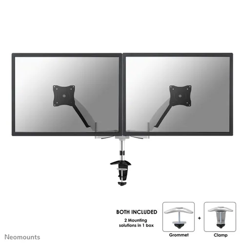 Neomounts FPMA-D950D uchwyt / stojak do monitorów 68,6 cm (27") Biurko Srebrny