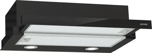 Gorenje TH62E4BG Pół wbudowany (wyciągany) Czarny 450 m³/h