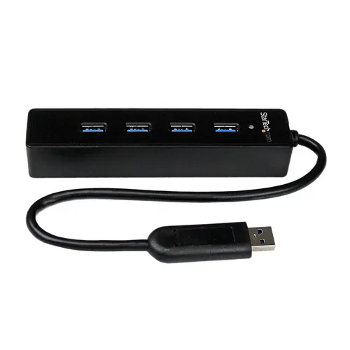 StarTech.com ST4300PBU3 huby i koncentratory USB 3.2 Gen 1 (3.1 Gen 1) Type-A 5000 Mbit/s Czarny