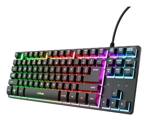 Trust GXT 833 Thado TKL klawiatura Gaming USB QWERTY US English Czarny