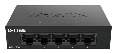 D-Link DGS-105GL/E przełącznik sieciowy Nie zarządzany Gigabit Ethernet (10/100/1000) Czarny