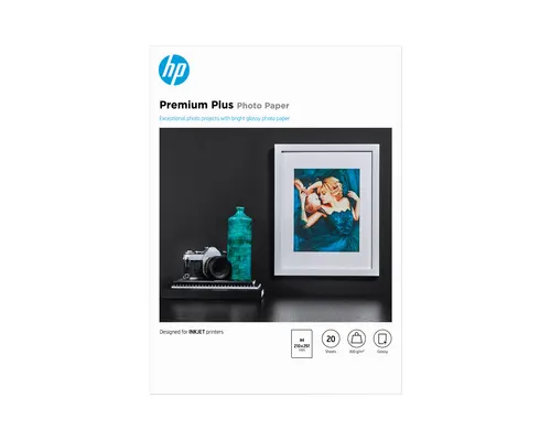 HP Papier fotograficzny Premium Plus, błyszczący – 20 arkuszy/A4/210 x 297 mm