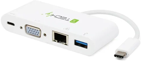 Techly IADAPUSB31DOC2 stacja dokująca USB 3.2 Gen 1 (3.1 Gen 1) Type-C Biały