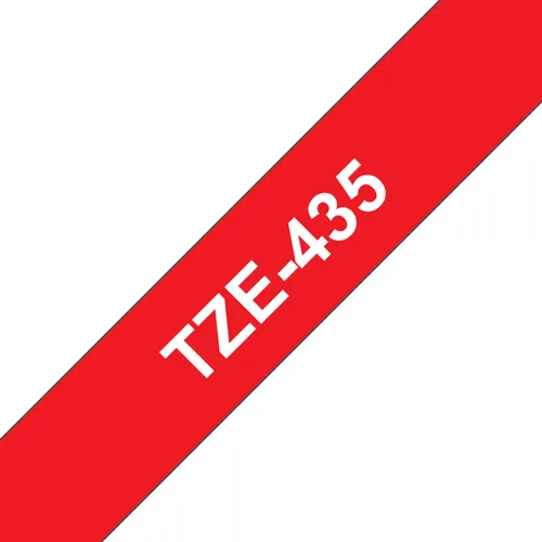 Brother TZE-435 taśmy do etykietowania Biały na czerwonym