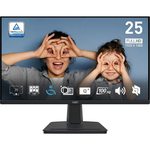 MSI Pro MP251 monitor komputerowy 62,2 cm (24.5") 1920 x 1080 px Full HD LED Czarny