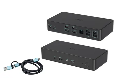 i-tec CADUAL4KDOCKPD2UK stacja dokująca Przewodowa USB 3.2 Gen 1 (3.1 Gen 1) Type-C Czarny
