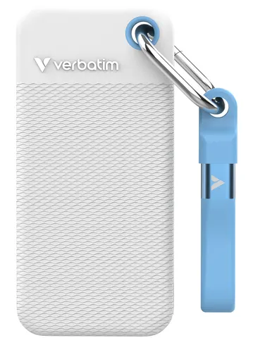 Verbatim Pocket SSD 2 TB USB Type-C 3.2 Gen 2 (3.1 Gen 2) Niebieski, Biały