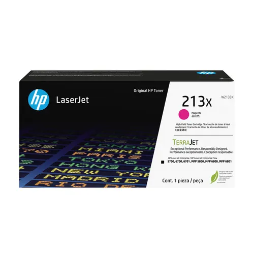 HP Oryginalnym wkładem z purpurowym tonerem o wysokiej wydajności 213X LaserJet