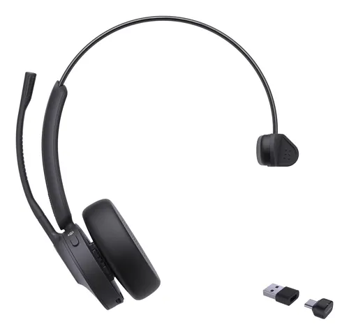 Yealink BH70 Mono Teams Zestaw słuchawkowy Bezprzewodowy Opaska na głowę Biuro/centrum telefoniczne USB Type-C / USB Type-A Bluetooth Czarny