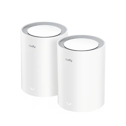 Cudy M3000(2-PACK) V2.0 siatkowy system wi-fi Dual-band (2.4 GHz/5 GHz) Wi-Fi 6 (802.11ax) Biały Wewnętrzny