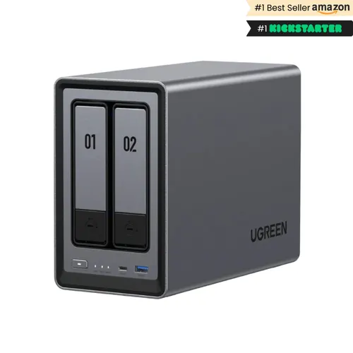 Ugreen NASync DXP2800 NAS System 2-Bay Kompaktowy Intel® N N100 8 GB DDR5 0 TB UGOS Pro Czarny