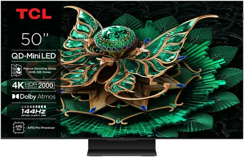 Telewizor TCL 50C7K QD-Mini LED 50 4K Ultra HD Google TV Dolby Atmos DVB-T2 Czarny