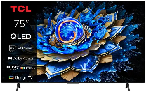 TCL T69C 75T69C Telewizor 190,5 cm (75") 4K Ultra HD Smart TV Wi-Fi Czarny 350 cd/m²