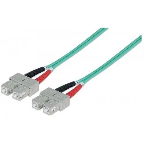 Techly SC M-M 1m kabel InfiniBand / światłowodowy Kolor Aqua