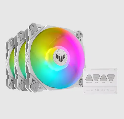 ASUS TUF GAMING TF120 ARGB WHITE EDITION 3IN1 Obudowa komputera Wentylator 12 cm Biały 3 szt.