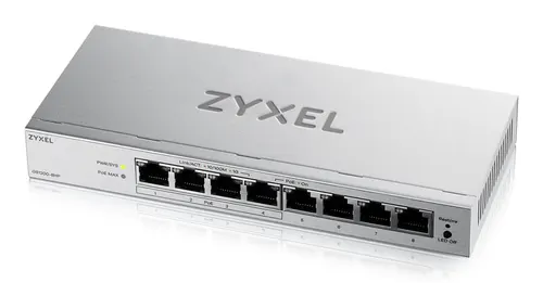Zyxel GS1200-8HPV3 Zarządzany L2 Gigabit Ethernet (10/100/1000) Obsługa PoE Desktop Szary
