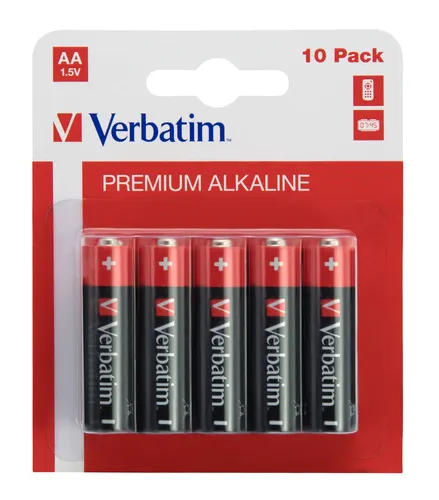 Verbatim Baterie alkaliczne AA, 10 szt. w blistrze