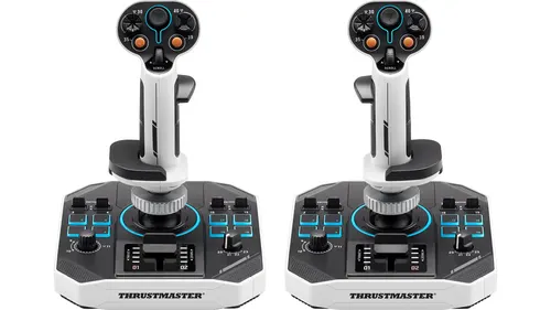 Thrustmaster Sol-R 2 HOSAS Space Sim Duo Czarny, Biały USB Drążek sterowniczy Analogowa/Cyfrowa PC
