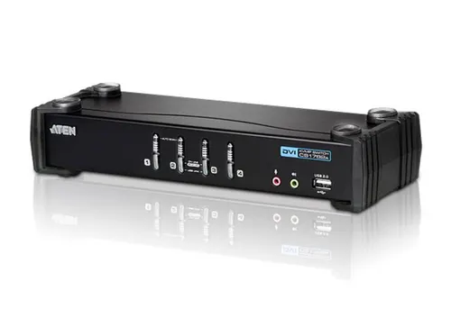 ATEN CS1764A przełącznik KVM Czarny